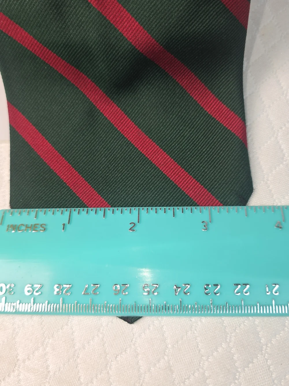 Brooks brothers tie dark green red diagonal stripes imported silk men’s business